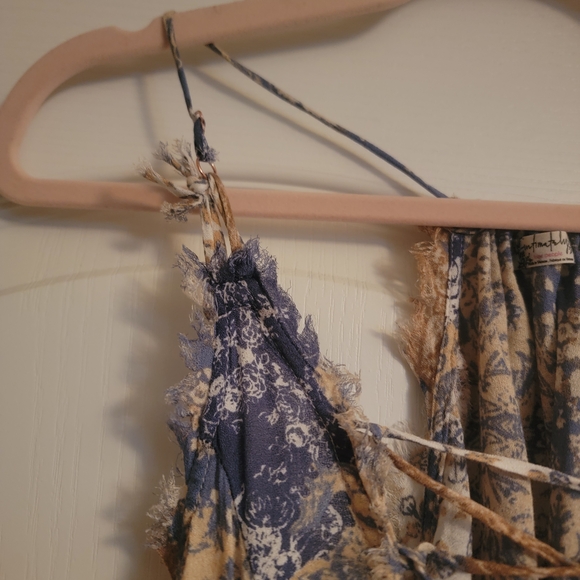 FP Movement by Free People Blue and Cream Patchwork Maxi Dress - Picture 5 of 9